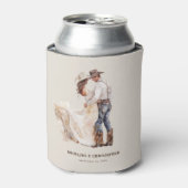 Rafraîchisseur Pour Canette Mariage occidental rustique (Can devant)