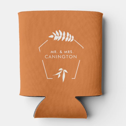 Rafraîchisseur Pour Canette Mariage orange brûlé M. & Mme (Dos)