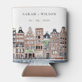 Rafraîchisseur Pour Canette Mariage paysager du canal néerlandais d'Amsterdam (Dos)