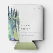 Rafraîchisseur Pour Canette Mariage paysager minimal de pin doux (Dos)