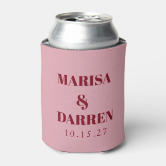 Rafraîchisseur Pour Canette Mariage personnalisé manuscrit rose Script
