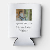 Rafraîchisseur Pour Canette Mariage photo moderne minimaliste élégant (Devant)