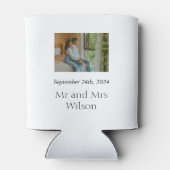 Rafraîchisseur Pour Canette Mariage photo moderne minimaliste élégant (Dos)