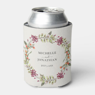 Rafraîchisseur Pour Canette Mariage Prairie Fleur Sauvage Ecru