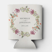 Rafraîchisseur Pour Canette Mariage Prairie Fleur Sauvage Ecru (Dos)