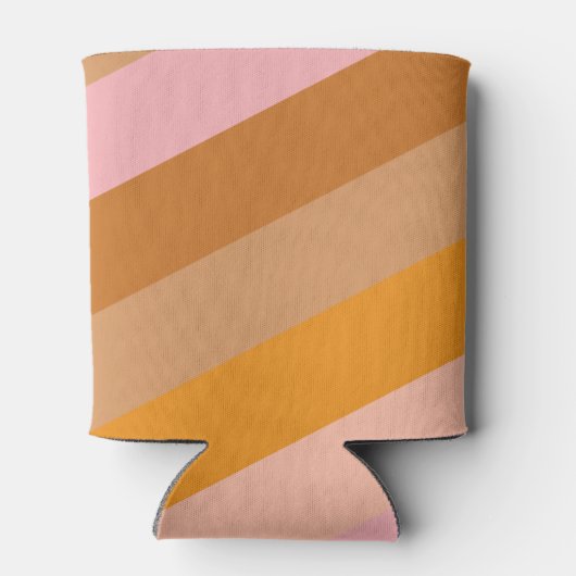 Rafraîchisseur Pour Canette Mariage rétro géométrique rose orange personnalisé (Dos)