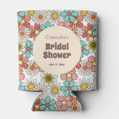 Rafraîchisseur Pour Canette Mariage rétro hippie groovy fleurs  (Dos)