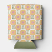 Rafraîchisseur Pour Canette Mariage Retro Scandi Jaune Orange Fleur  (Dos)