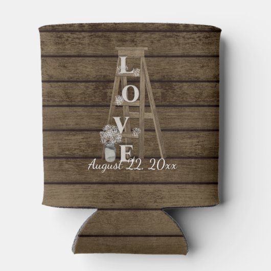 Rafraîchisseur Pour Canette Mariage rustique de la respiration de l'échelle et (Dos)