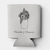 Rafraîchisseur Pour Canette Mariage rustique Fleur sauvage personnalisé (Dos)