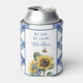 Rafraîchisseur Pour Canette Mariage Rustique Tournesol Faveur Peuvent Plus Fro (Can devant)