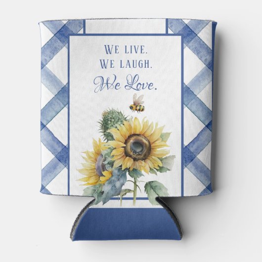 Rafraîchisseur Pour Canette Mariage Rustique Tournesol Faveur Peuvent Plus Fro (Devant)