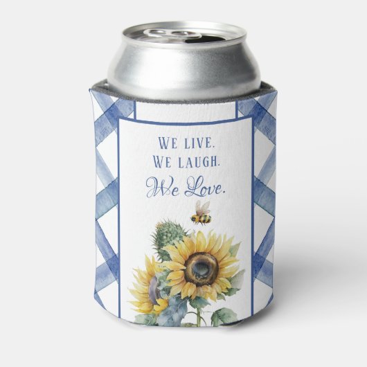 Rafraîchisseur Pour Canette Mariage Rustique Tournesol Faveur Peuvent Plus Fro (Can Dos)