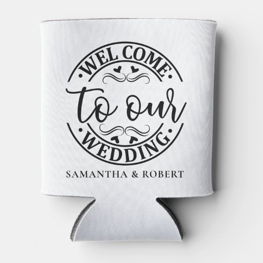 RAFRAÎCHISSEUR  POUR CANETTE MARIAGE SIMPLE ET BIENVENU (Devant)