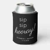 Rafraîchisseur Pour Canette Mariage Sip Sip Hooray noir (Can Dos)