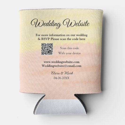 Rafraîchisseur Pour Canette Mariage site web ajouter Q R code scanner ajouter (Devant)