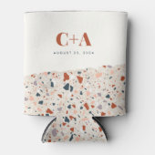 Rafraîchisseur Pour Canette Mariage Terrazzo Slab Invité (Devant)