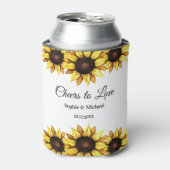 Rafraîchisseur Pour Canette Mariage Tournesol Acclamations Floral    (Can devant)