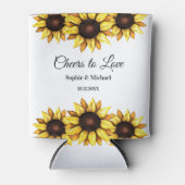 Rafraîchisseur Pour Canette Mariage Tournesol Acclamations Floral    (Devant)