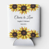 Rafraîchisseur Pour Canette Mariage Tournesol Acclamations Floral    (Dos)