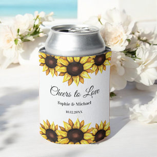 Rafraîchisseur Pour Canette Mariage Tournesol Acclamations Floral