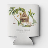 Rafraîchisseur Pour Canette Mariage Tropical Palm Tree (Dos)