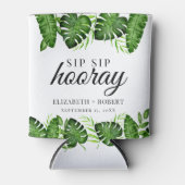 Rafraîchisseur Pour Canette Mariage Tropical Sip Sip Hourra (Devant)