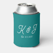 Rafraîchisseur Pour Canette Mariage turquoise Favor Monogrammed Can Plus (Can Dos)