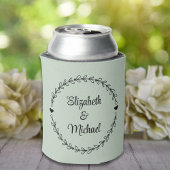 Rafraîchisseur Pour Canette Mariage vert Monogramme Sage