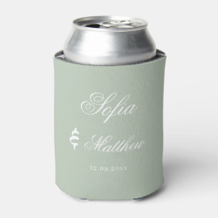 Rafraîchisseur Pour Canette Mariage vert Sage