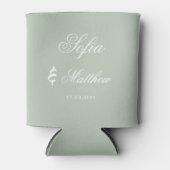 Rafraîchisseur Pour Canette Mariage vert Sage (Devant)