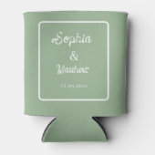 Rafraîchisseur Pour Canette Mariage vert Sage peut refroidir (Devant)