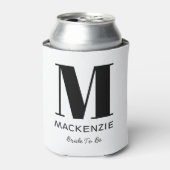 Rafraîchisseur Pour Canette Mariée à être le nom du monogramme (Can devant)