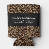 Rafraîchisseur Pour Canette Mariée Bachelorette Boujee Tendance Imprimé Léopar (Dos)