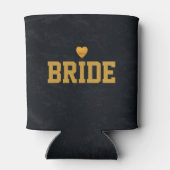 Rafraîchisseur Pour Canette Mariée de coeur d'or Customisée personnalisée (Dos)