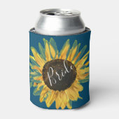 Rafraîchisseur Pour Canette Mariée de tournesol rustique (Can devant)