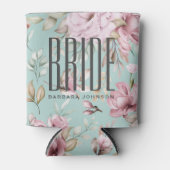 Rafraîchisseur Pour Canette Mariée florale rose (Devant)