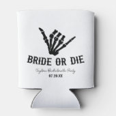 Rafraîchisseur Pour Canette Mariée ou mort Rockstar Skeleton Bachelorette Part (Dos)