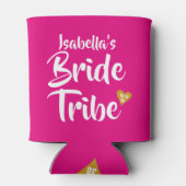 Rafraîchisseur Pour Canette Mariée Tribe Gold Date Coeur Personnalisé (Dos)