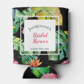 Rafraîchisseur Pour Canette Mariée tropicale florale hawaïenne Luau (Dos)