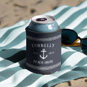 Rafraîchisseur Pour Canette Marine Ancre Rustique Maison de plage personnalisé