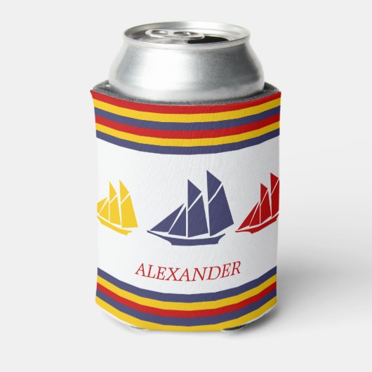 Rafraîchisseur Pour Canette Marine Bleu Bleu Jaune Voilier Bleu Bleu Bleu Bleu (Can Dos)