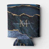 Rafraîchisseur Pour Canette Marine Blue Gold Can Colonnes Nom et lettre person (Dos)