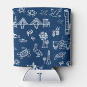Rafraîchisseur Pour Canette Marine Charleston Toile Motif Can Cooler (Dos)