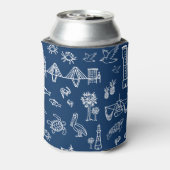 Rafraîchisseur Pour Canette Marine Charleston Toile Motif Can Cooler (Can Dos)