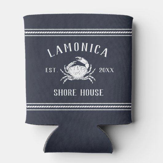 Rafraîchisseur Pour Canette Marine Crabe rustique Maison de rivage personnalis (Dos)