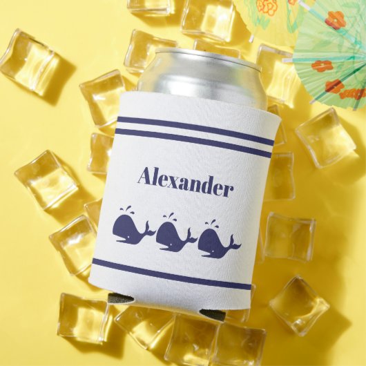 Rafraîchisseur Pour Canette Marine marine Blue Whale blanc côtier vivant (Été in situ)