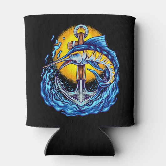 Rafraîchisseur Pour Canette Marlin bleu (Dos)