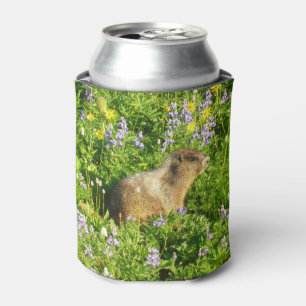 Rafraîchisseur Pour Canette Marmotte dans les fleurs sauvages du mont Rainier