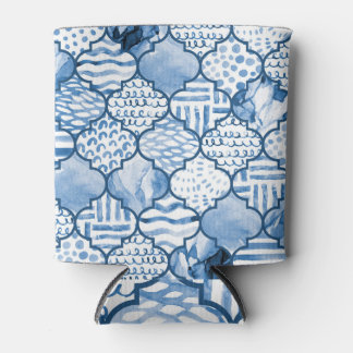 Rafraîchisseur Pour Canette Marocain géométrique, aquarelle motif sans couture